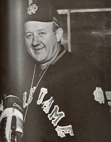 Lefty Smith 1977 Notre Dame Fighting Irish Hockey Coach