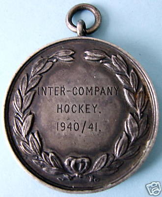 Field Hockey Medal 1941 Army -b