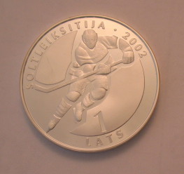 Hockey Money 2001 Latvia 1 Lats