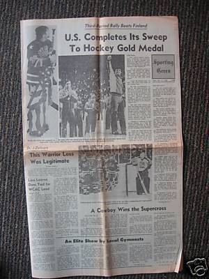 Hockey Newspaper 1980