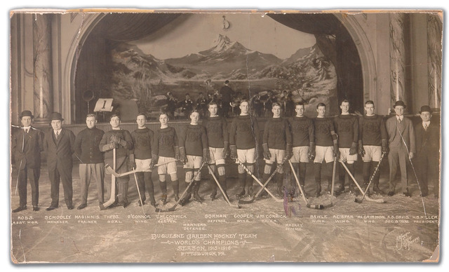 Duquesne Garden Hockey Team photo 1916  Champions of USAHA