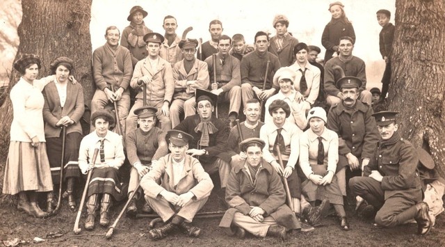 WW1 Field Hockey photo with Men and Women 1916 -1