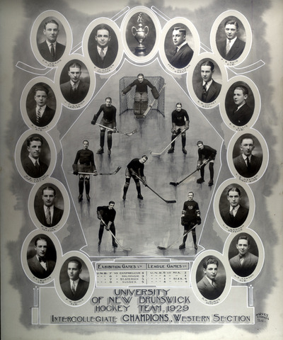 University of New Brunswick Hockey team 1929  Sumner Trophy Winners