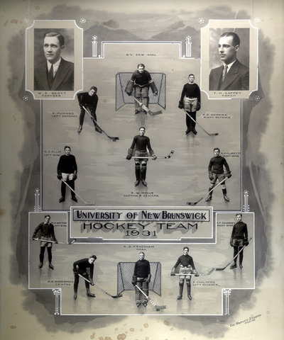 University of New Brunswick Team Hockey Photo 1931 