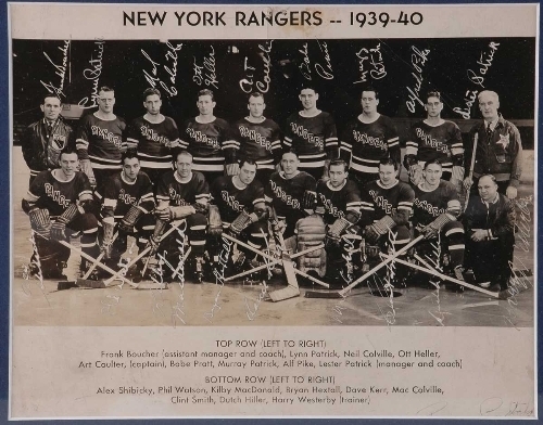 New York Rangers Ice Hockey Photo 1940 