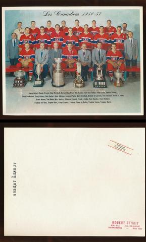 Montreal Canadiens Hockey Photo 1957
