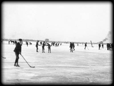 Hockey Picture 1880s Pond