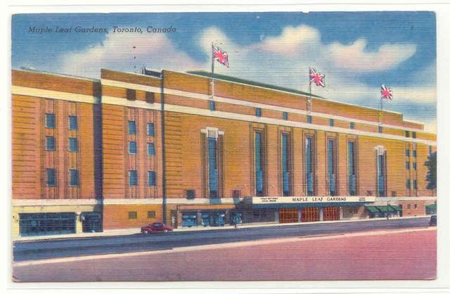 Ice Hockey Postcard Arenas 1954  Maple Leaf Gardens