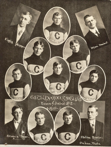 Hockey Postcard 1911 Chesley Hockey Club