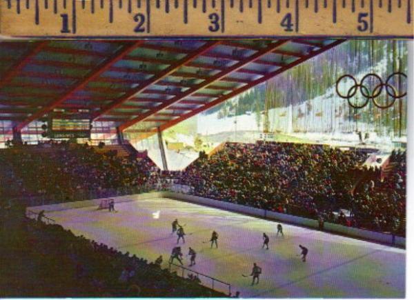 Ice Hockey Postcard 1960 Winter Oylmpics 