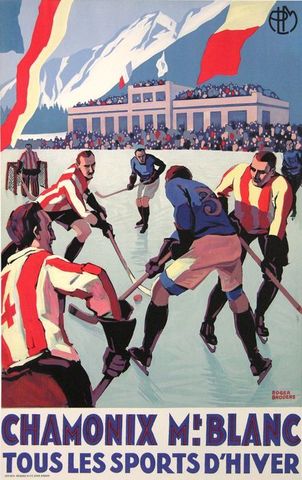 Hockey Poster 1930 Original