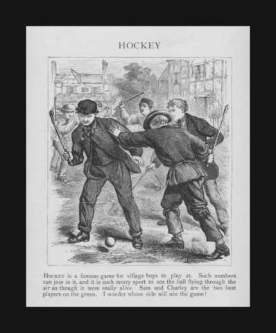 Hockey Print Engraving 1879