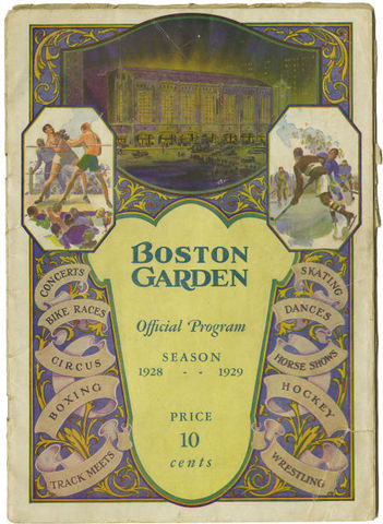 Boston Garden Hockey Program 1928  First Game