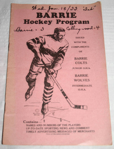 Hockey Program 1933 1