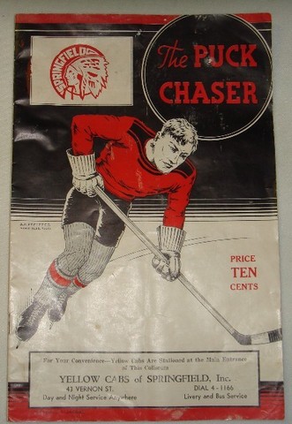 Springfield Indians Ice Hockey Program 1936 