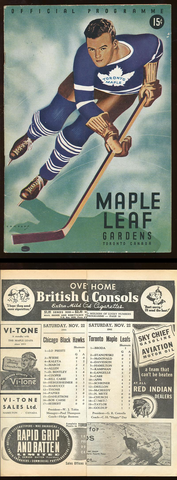 Maple Leaf Gardens Ice Hockey Program 1941 