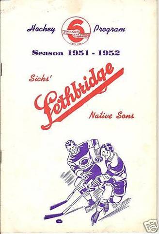 Ice Hockey Program 1951  Lethbridge