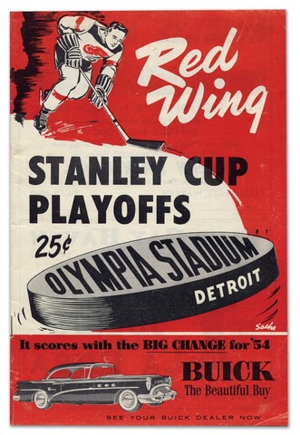 Ice Hockey Program 1954  Olympia Stadium Stanley Cup Playoffs