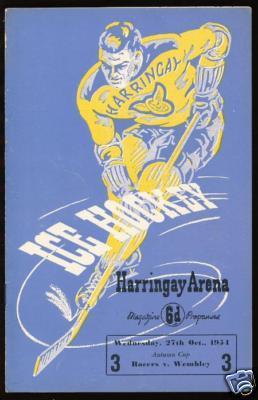 Ice Hockey Program 1954  Harringay Arena