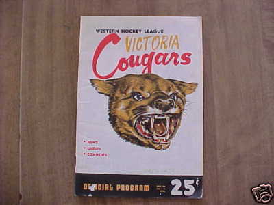 Ice Hockey Program 1956  Victoria Cougars