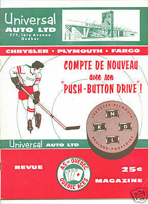 Hockey Program 1956 Willie O Ree