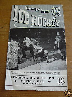Ice Hockey Program 1958  Harringay Arena