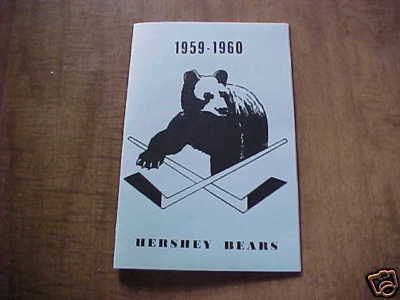 Ice Hockey Program 1959  Hershey Bears
