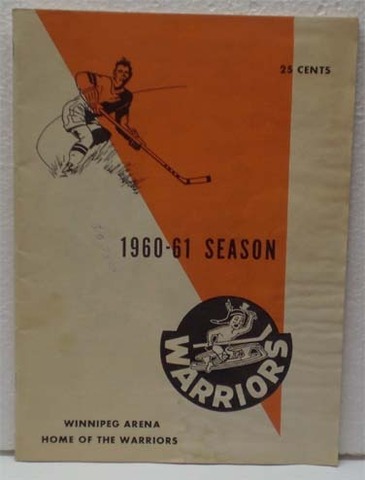 Ice Hockey Program 1960  Winnipeg Warriors