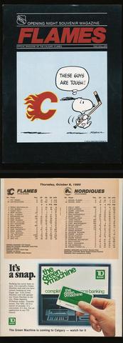 Hockey Program 1980 1st Calgary Game