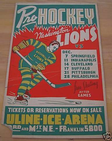 Ice Hockey Ad / Poster 1942