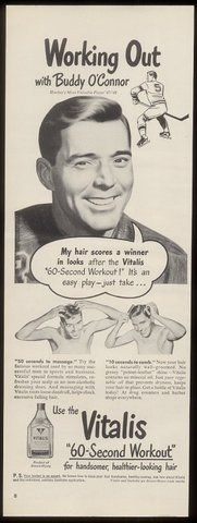Buddy O'Connor Ice Hockey Ad 1949 