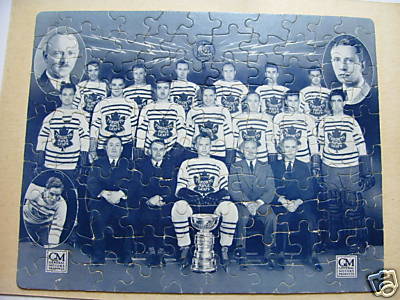 Toronto Maple Leafs Hockey Puzzle 1931 Stanley Cup champs