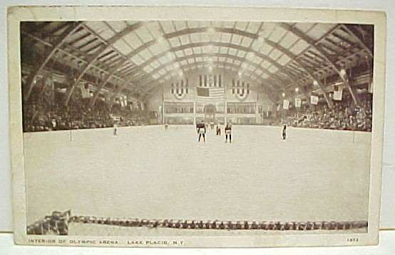 Interior of Olympic Arena Lake Placid NY 1913