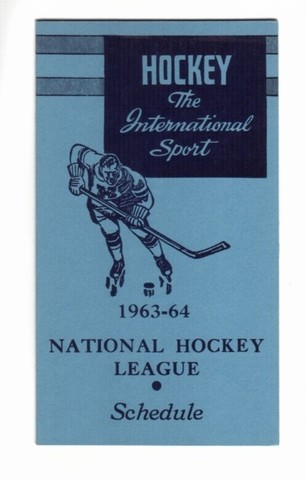 Hockey Schedule 1963