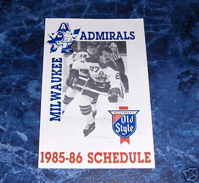 Hockey Schedule 1985