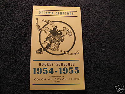 Ice Hockey Schedule 1954