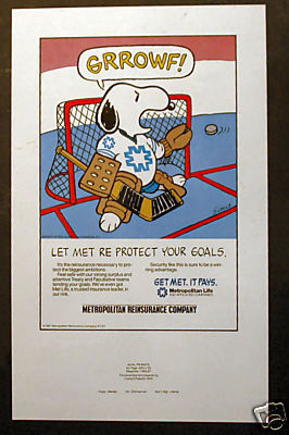 Hockey Snoopy Ad 1987