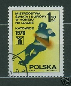 Hockey Stamp 1976 Poland
