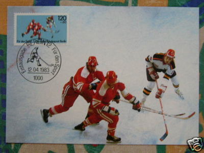 Hockey Stamp 1983 With Letter