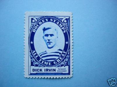 Hockey Stamp Dick Irvin Topps