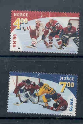 Norway Hockey Stamps 1999 Norge Hockey / Norsk Ishockey