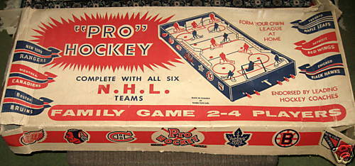 Hockey Table Top Game 1950s Original Box