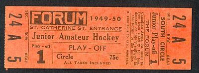 Hockey Ticket 1950