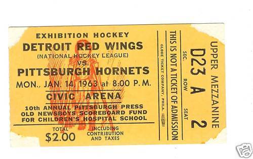 Hockey Ticket 1963