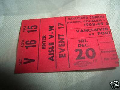 Hockey Ticket 1968 4