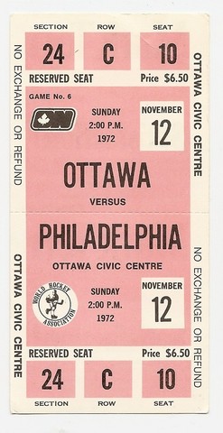 Hockey Ticket 1972 3