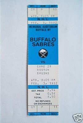 Hockey Ticket 1982 1