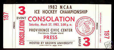 Hockey Ticket 1982