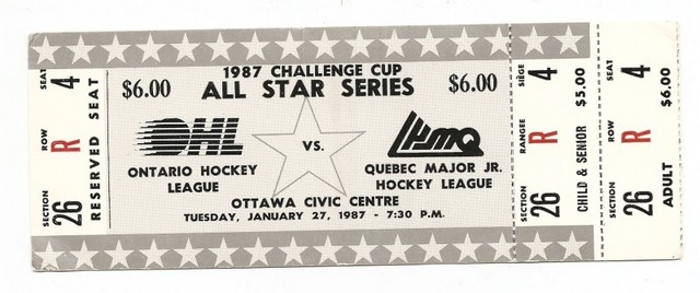Hockey Ticket 1987