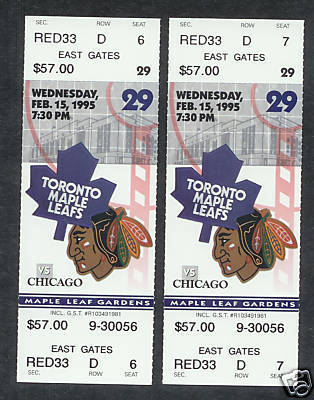 Hockey Ticket 1995 1